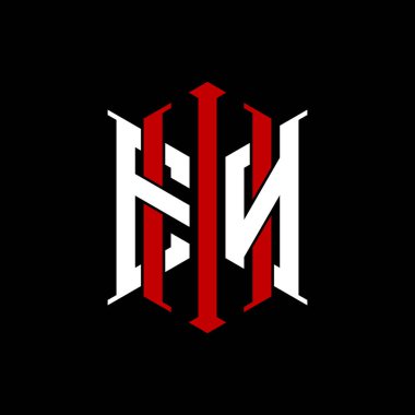 İzole arkaplanda geometrik modern dikdörtgen stil tasarımlı ilk monogram, minimalist geometrik şekil logosu.