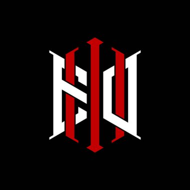 İzole arkaplanda geometrik modern dikdörtgen stil tasarımlı ilk monogram, minimalist geometrik şekil logosu.