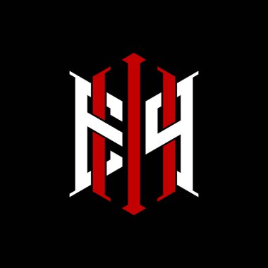 İzole arkaplanda geometrik modern dikdörtgen stil tasarımlı ilk monogram, minimalist geometrik şekil logosu.