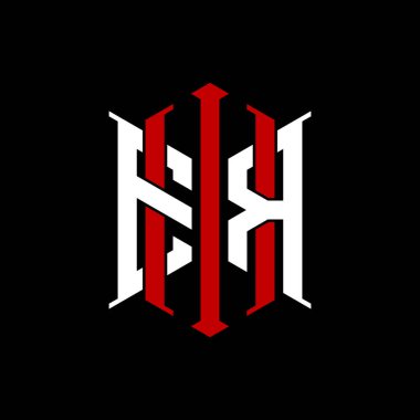 İzole arkaplanda geometrik modern dikdörtgen stil tasarımlı ilk monogram, minimalist geometrik şekil logosu.