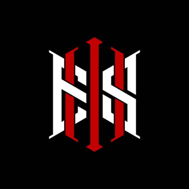 İzole arkaplanda geometrik modern dikdörtgen stil tasarımlı ilk monogram, minimalist geometrik şekil logosu.