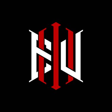 İzole arkaplanda geometrik modern dikdörtgen stil tasarımlı ilk monogram, minimalist geometrik şekil logosu.