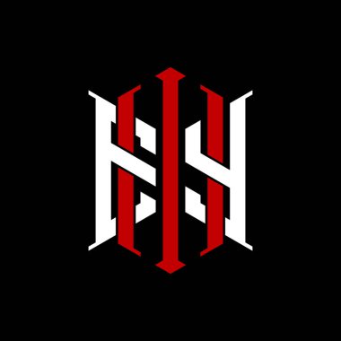 İzole arkaplanda geometrik modern dikdörtgen stil tasarımlı ilk monogram, minimalist geometrik şekil logosu.