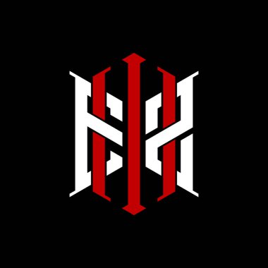 İzole arkaplanda geometrik modern dikdörtgen stil tasarımlı ilk monogram, minimalist geometrik şekil logosu.