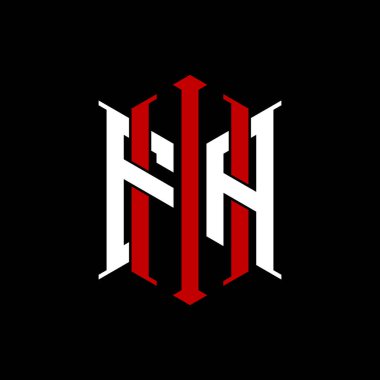 İzole arkaplanda geometrik modern dikdörtgen stil tasarımlı ilk monogram, minimalist geometrik şekil logosu.