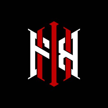 İzole arkaplanda geometrik modern dikdörtgen stil tasarımlı ilk monogram, minimalist geometrik şekil logosu.