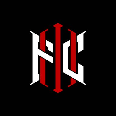 İzole arkaplanda geometrik modern dikdörtgen stil tasarımlı ilk monogram, minimalist geometrik şekil logosu.