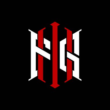 İzole arkaplanda geometrik modern dikdörtgen stil tasarımlı ilk monogram, minimalist geometrik şekil logosu.