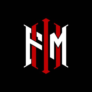 İzole arkaplanda geometrik modern dikdörtgen stil tasarımlı ilk monogram, minimalist geometrik şekil logosu.