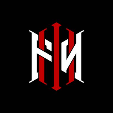 İzole arkaplanda geometrik modern dikdörtgen stil tasarımlı ilk monogram, minimalist geometrik şekil logosu.