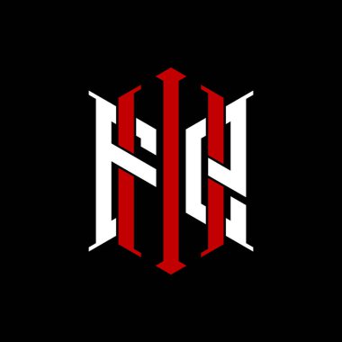 İzole arkaplanda geometrik modern dikdörtgen stil tasarımlı ilk monogram, minimalist geometrik şekil logosu.