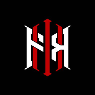 İzole arkaplanda geometrik modern dikdörtgen stil tasarımlı ilk monogram, minimalist geometrik şekil logosu.