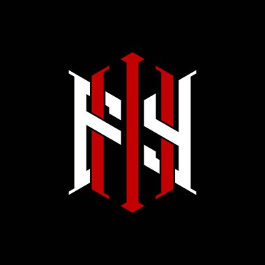 İzole arkaplanda geometrik modern dikdörtgen stil tasarımlı ilk monogram, minimalist geometrik şekil logosu.