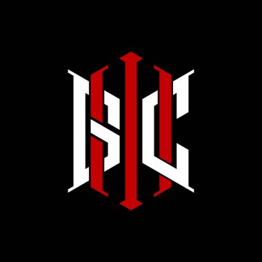 İzole arkaplanda geometrik modern dikdörtgen stil tasarımlı ilk monogram, minimalist geometrik şekil logosu.