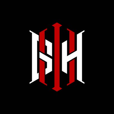 İzole arkaplanda geometrik modern dikdörtgen stil tasarımlı ilk monogram, minimalist geometrik şekil logosu.