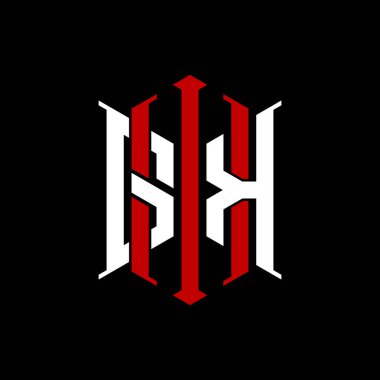 İzole arkaplanda geometrik modern dikdörtgen stil tasarımlı ilk monogram, minimalist geometrik şekil logosu.