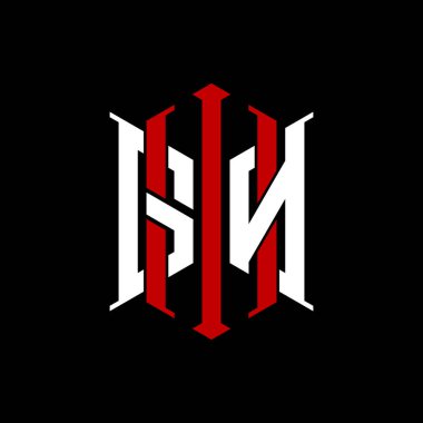 İzole arkaplanda geometrik modern dikdörtgen stil tasarımlı ilk monogram, minimalist geometrik şekil logosu.