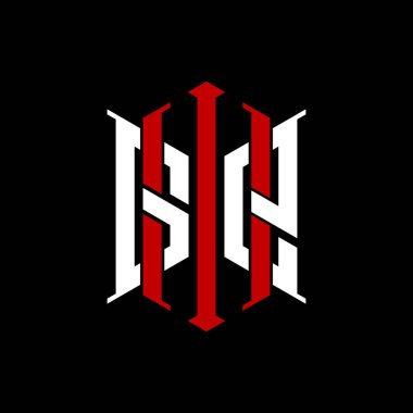 İzole arkaplanda geometrik modern dikdörtgen stil tasarımlı ilk monogram, minimalist geometrik şekil logosu.