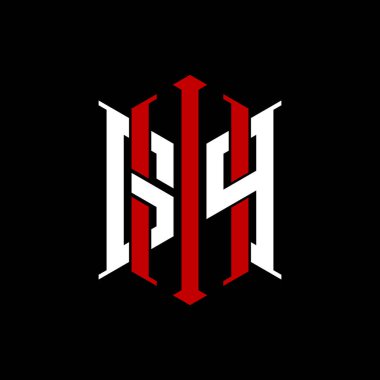 İzole arkaplanda geometrik modern dikdörtgen stil tasarımlı ilk monogram, minimalist geometrik şekil logosu.