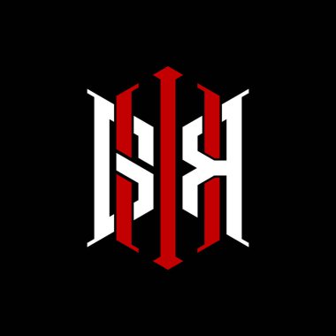 İzole arkaplanda geometrik modern dikdörtgen stil tasarımlı ilk monogram, minimalist geometrik şekil logosu.