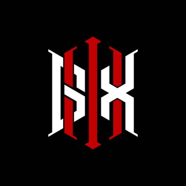 İzole arkaplanda geometrik modern dikdörtgen stil tasarımlı ilk monogram, minimalist geometrik şekil logosu.
