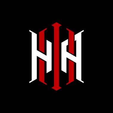 İzole arkaplanda geometrik modern dikdörtgen stil tasarımlı ilk monogram, minimalist geometrik şekil logosu.