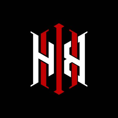 İzole arkaplanda geometrik modern dikdörtgen stil tasarımlı ilk monogram, minimalist geometrik şekil logosu.