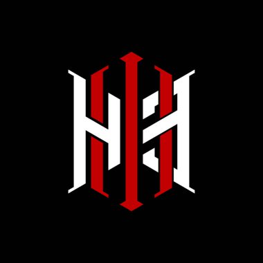 İzole arkaplanda geometrik modern dikdörtgen stil tasarımlı ilk monogram, minimalist geometrik şekil logosu.