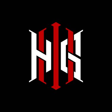 İzole arkaplanda geometrik modern dikdörtgen stil tasarımlı ilk monogram, minimalist geometrik şekil logosu.