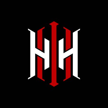 İzole arkaplanda geometrik modern dikdörtgen stil tasarımlı ilk monogram, minimalist geometrik şekil logosu.