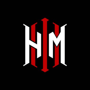 İzole arkaplanda geometrik modern dikdörtgen stil tasarımlı ilk monogram, minimalist geometrik şekil logosu.