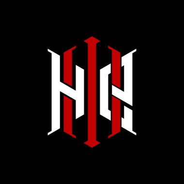 İzole arkaplanda geometrik modern dikdörtgen stil tasarımlı ilk monogram, minimalist geometrik şekil logosu.