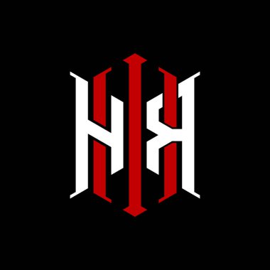 İzole arkaplanda geometrik modern dikdörtgen stil tasarımlı ilk monogram, minimalist geometrik şekil logosu.