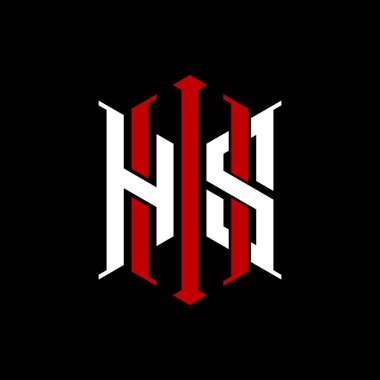 İzole arkaplanda geometrik modern dikdörtgen stil tasarımlı ilk monogram, minimalist geometrik şekil logosu.