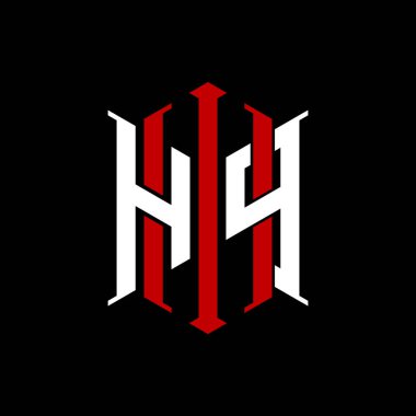 İzole arkaplanda geometrik modern dikdörtgen stil tasarımlı ilk monogram, minimalist geometrik şekil logosu.