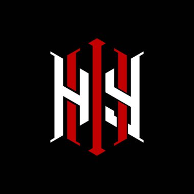 İzole arkaplanda geometrik modern dikdörtgen stil tasarımlı ilk monogram, minimalist geometrik şekil logosu.