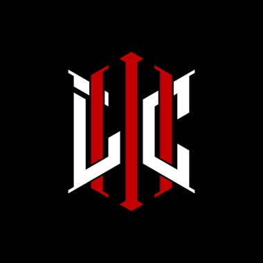 İzole arkaplanda geometrik modern dikdörtgen stil tasarımlı ilk monogram, minimalist geometrik şekil logosu.