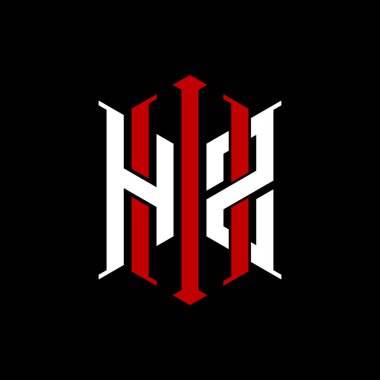 İzole arkaplanda geometrik modern dikdörtgen stil tasarımlı ilk monogram, minimalist geometrik şekil logosu.