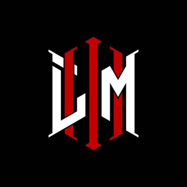 İzole arkaplanda geometrik modern dikdörtgen stil tasarımlı ilk monogram, minimalist geometrik şekil logosu.