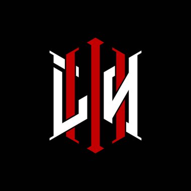 İzole arkaplanda geometrik modern dikdörtgen stil tasarımlı ilk monogram, minimalist geometrik şekil logosu.