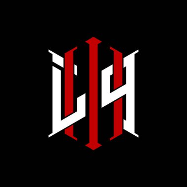 İzole arkaplanda geometrik modern dikdörtgen stil tasarımlı ilk monogram, minimalist geometrik şekil logosu.