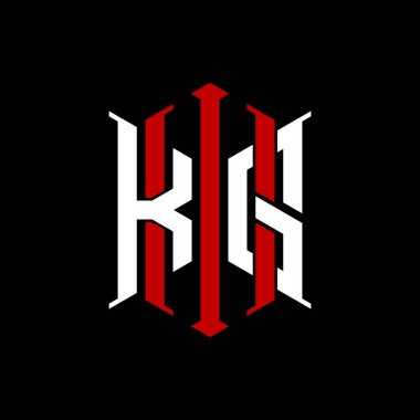 İzole arkaplanda geometrik modern dikdörtgen stil tasarımlı ilk monogram, minimalist geometrik şekil logosu.