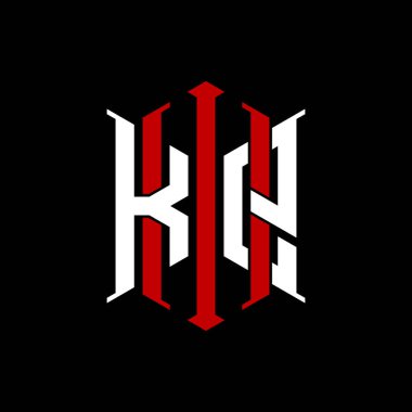İzole arkaplanda geometrik modern dikdörtgen stil tasarımlı ilk monogram, minimalist geometrik şekil logosu.
