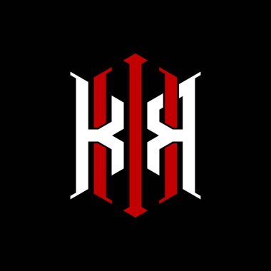 İzole arkaplanda geometrik modern dikdörtgen stil tasarımlı ilk monogram, minimalist geometrik şekil logosu.