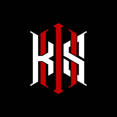 İzole arkaplanda geometrik modern dikdörtgen stil tasarımlı ilk monogram, minimalist geometrik şekil logosu.