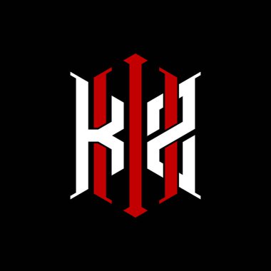 İzole arkaplanda geometrik modern dikdörtgen stil tasarımlı ilk monogram, minimalist geometrik şekil logosu.