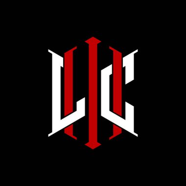 İzole arkaplanda geometrik modern dikdörtgen stil tasarımlı ilk monogram, minimalist geometrik şekil logosu.