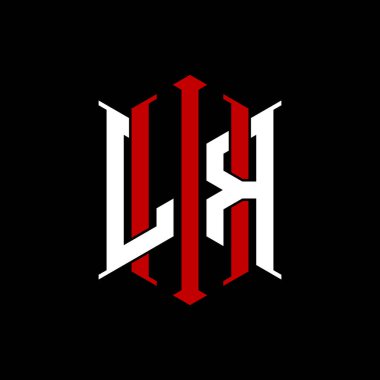 İzole arkaplanda geometrik modern dikdörtgen stil tasarımlı ilk monogram, minimalist geometrik şekil logosu.