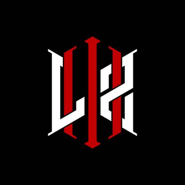 İzole arkaplanda geometrik modern dikdörtgen stil tasarımlı ilk monogram, minimalist geometrik şekil logosu.