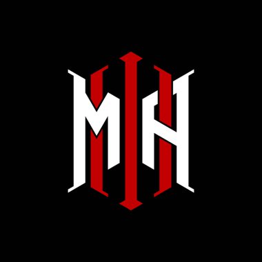 İzole arkaplanda geometrik modern dikdörtgen stil tasarımlı ilk monogram, minimalist geometrik şekil logosu.